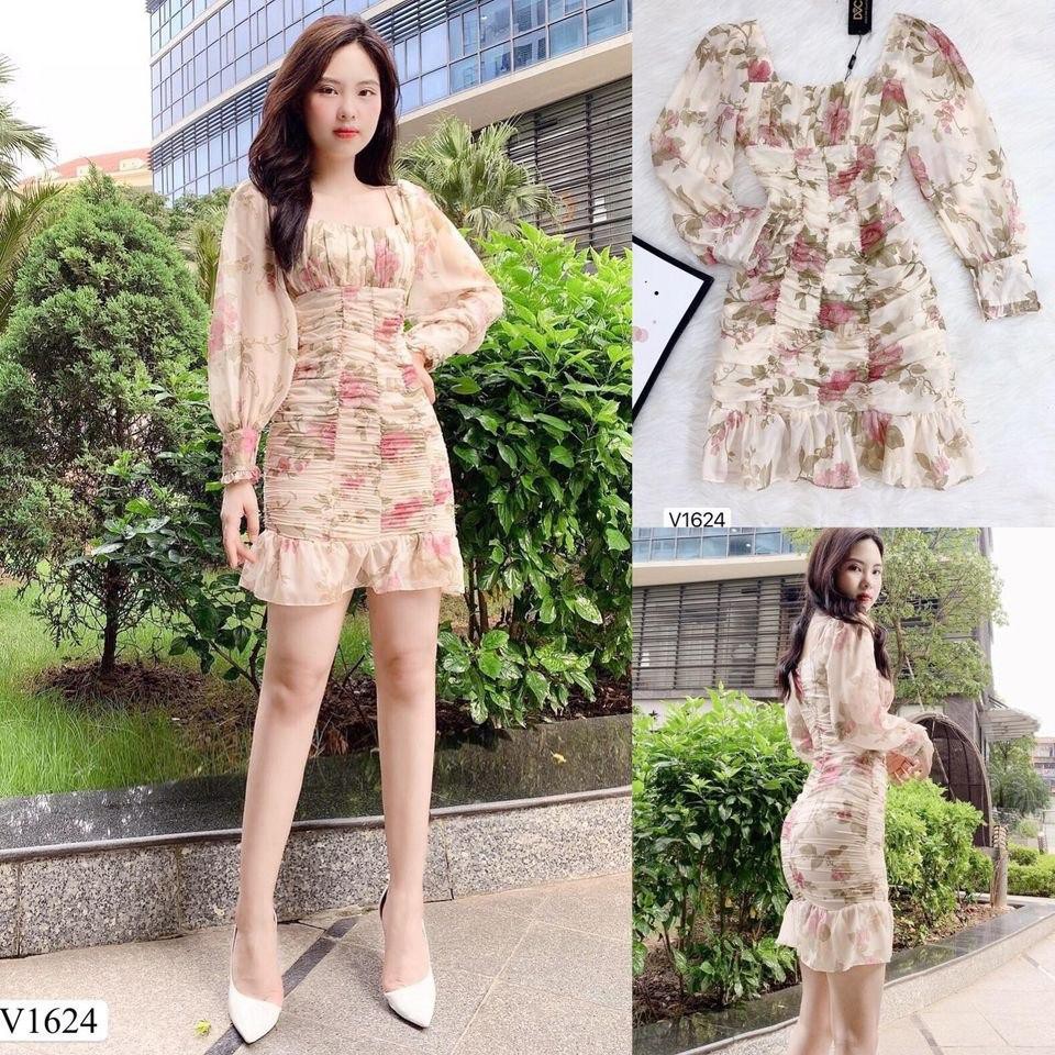 Đầm hoa ôm nhẹ  nhàng SANG TRỌNG TRẺ TRUNG, NĂNG ĐỘNG , là  dáng công sở vừa đi tiệc- V1624_Zin Boutique_Dress Desi