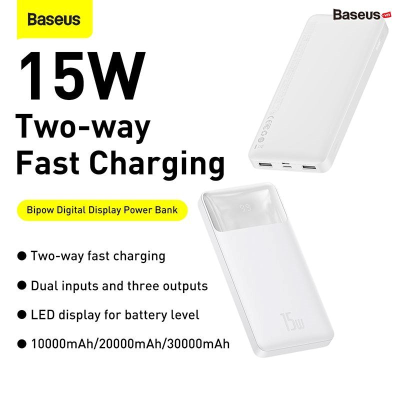 Pin sạc dự phòng Baseus Bipow Digital Display Power Bank
