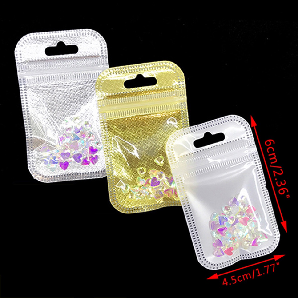 50 Túi Zip Nhựa Mini Kích Thước 4.5x6cm