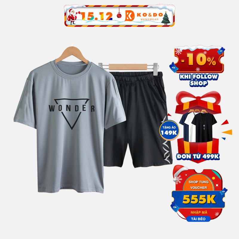 Set Bộ Quần Áo thể thao nam KO&DO mã "TT19" Áo thun nam, Quần short lửng nam mùa hè đẹp thoáng mát tập gym