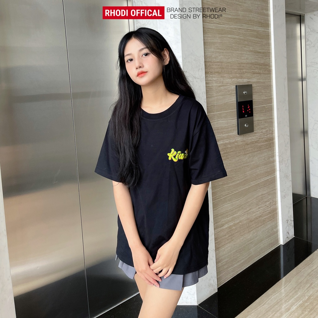 Áo thun local brand RHODI phông cổ tròn tay lỡ unisex nam nữ thế hệ genz kiwai 01