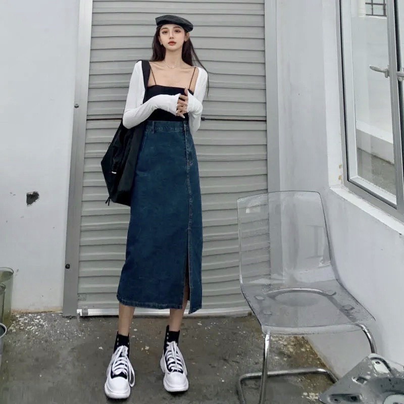 Chân Váy Jean Dáng Lệch