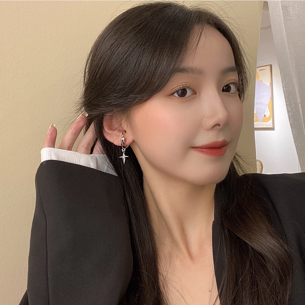 Khuyên kẹp tai hình ngôi sao đơn giản cá tính không cần xỏ lỗ cho nữ