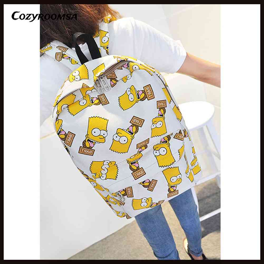 Ba Lô Vải Bố Hoạ Tiết Hoạt Hình Cho Nam Và Nữ