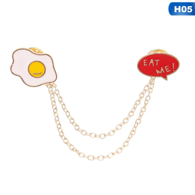 Trâm cài áo phối dây xích nhiều kiểu dáng dễ thương