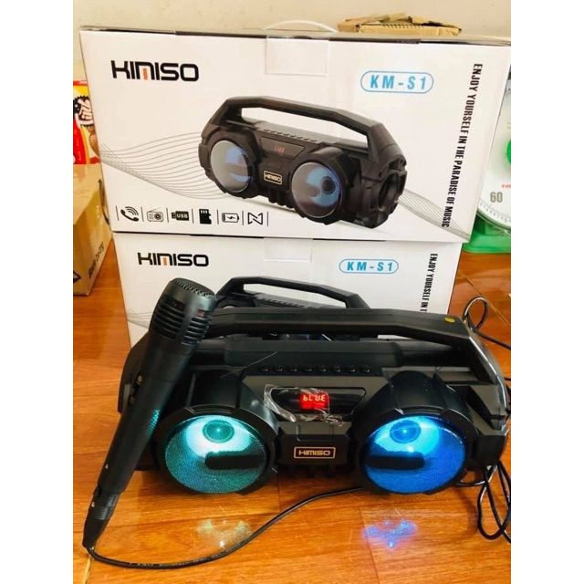 Loa karaoke bluetooth Kimiso KM-S1Tặng Kèm 1 Mic Hát Có Dây -DC3880