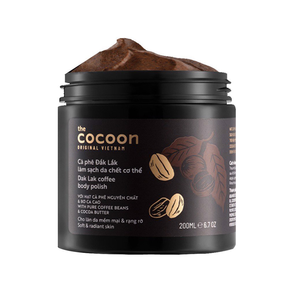 Combo Cocoon Cà Phê Đắk Lắk (Làm Sạch Da Cơ Thể 200ml + Làm Sạch Da Mặt 150ml + Làm Sạch Da Môi 5g)