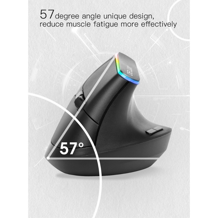 Chuột Không Dây DELUX M618C 2.4Ghz Wireless Led RGB 1600DPI