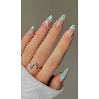 Mẫu nailbox thiết kế xanh ngọc đơn giản cực xinh . nailbox thiết kế , nailbox giá rẻ