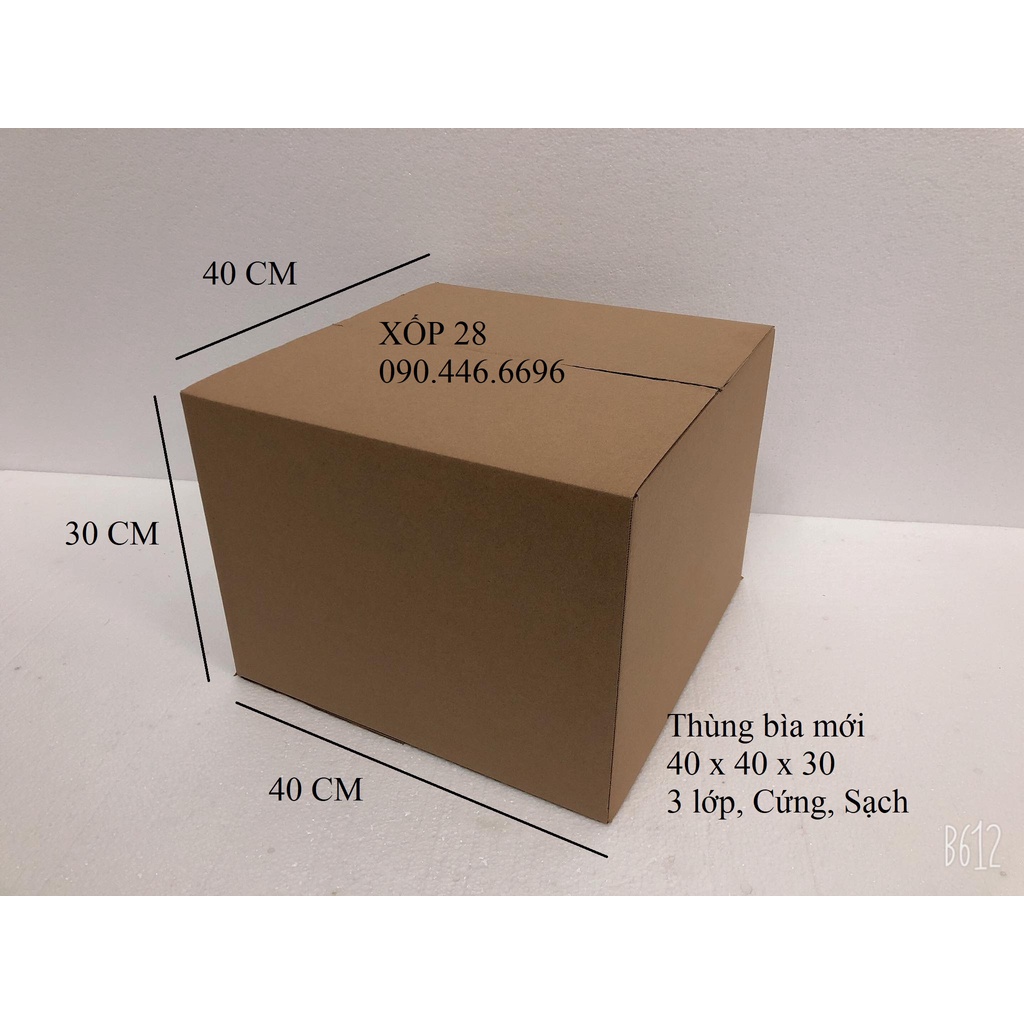 40x40x30 Hộp thùng giấy bìa carton mới cứng dùng đóng gói hàng hóa chuyển nhà giá rẻ