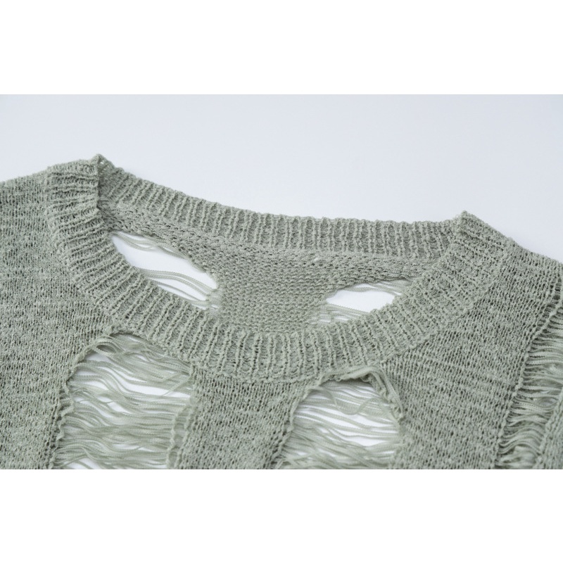 Đầm Dệt Kim Tay Dài Cổ Tròn Thiết Kế Quyến Rũ Cho Nữ