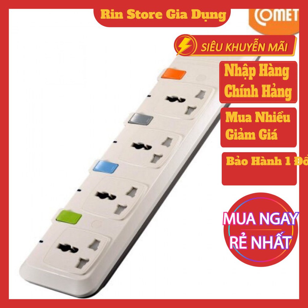 Ổ Cắm Điện Đa Năng Comet CESG2405❤️FREESHIP❤️Ổ Cầm Nôí Dài Điện An Toàn Hiện Đại Tiện ích Cực HOT