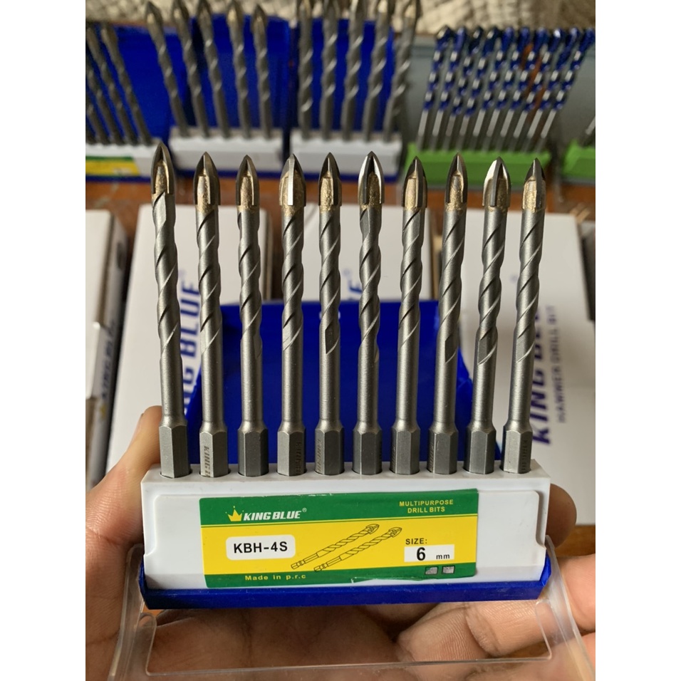 Mũi khoan đa năng , mũi khoan chữ thập King King Blue 6ly khoan gạch men khoan sắt khoan bê tông chất lượng cao