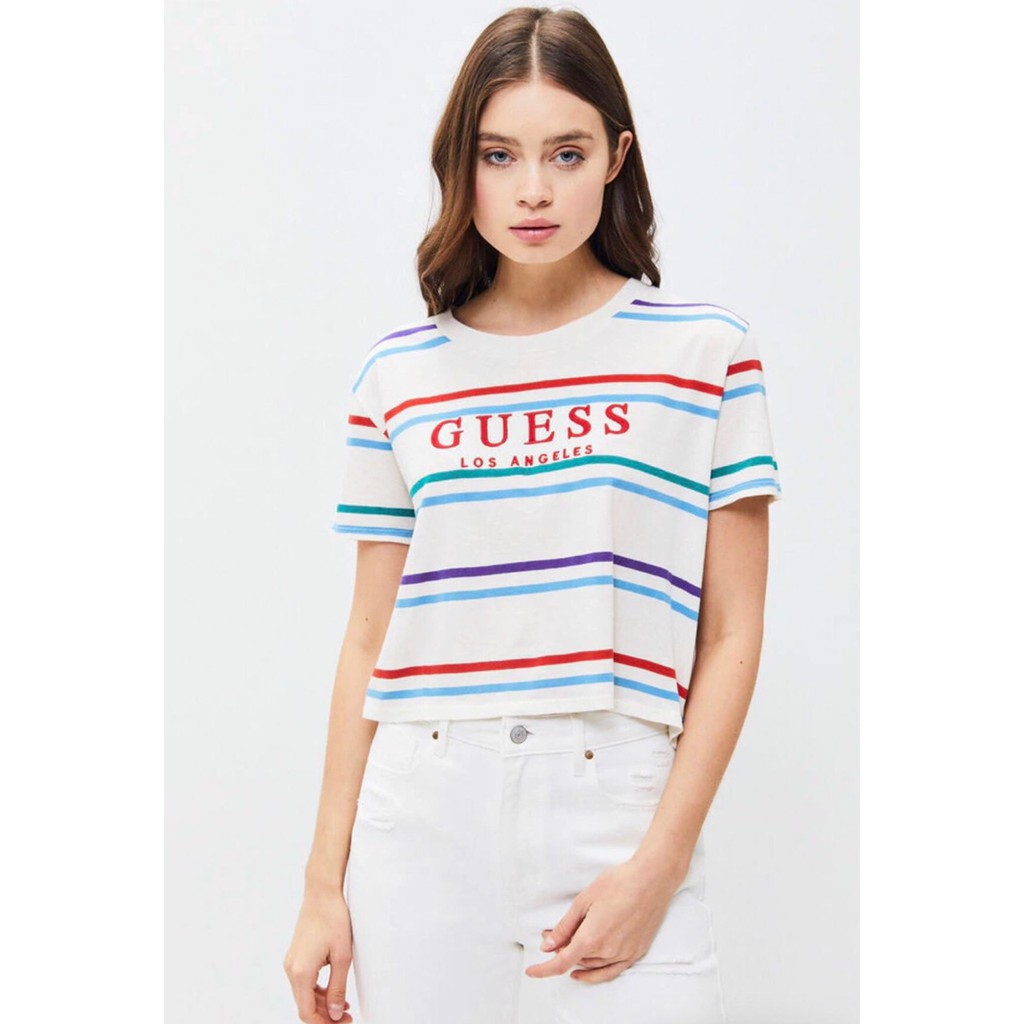 Áo Thun Phông Nữ Unisex VNXK (Hàng Xuất Khẩu Dư Xịn) Local Brand Tay Ngắn Cổ Tròn 100% Cotton GUESS0001
