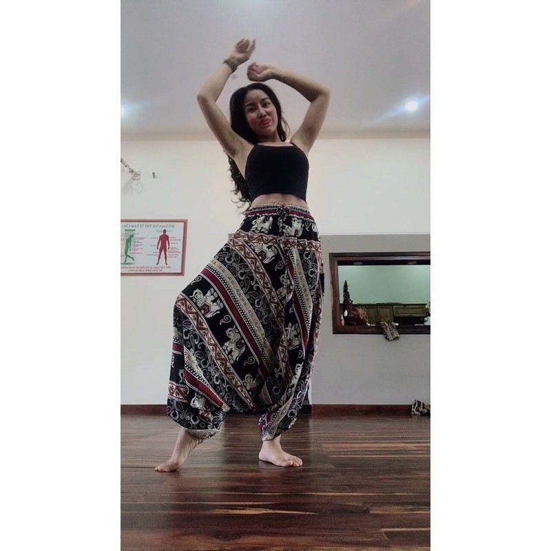 [47-65ký/chọn màu]Quần harem yoga dance lanh thái. | BigBuy360 - bigbuy360.vn