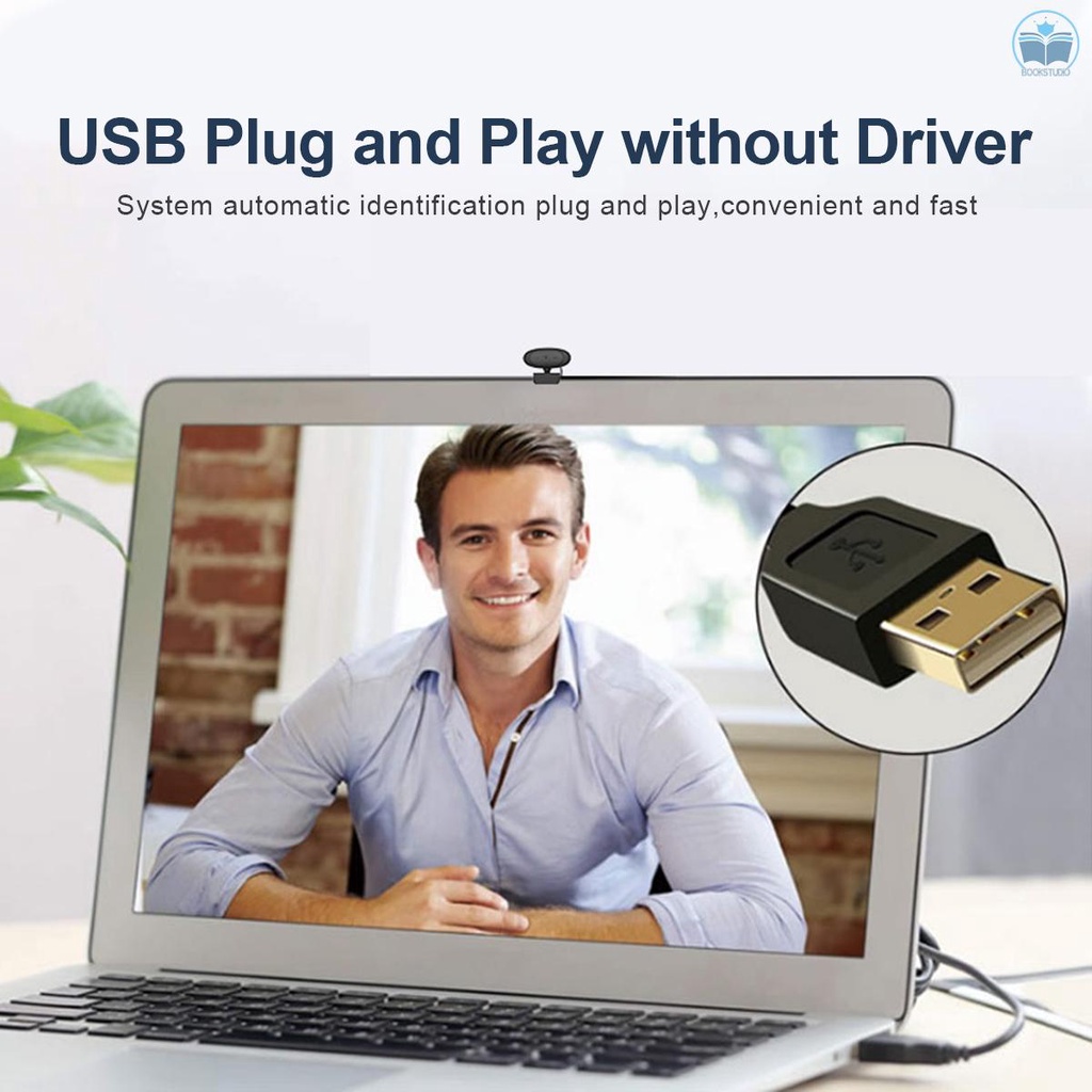 Webcam 1080p Hd 2 Mega Pixel Xoay 360 Độ Tự Động Lấy Nét Kèm Micro Cho Máy Tính | BigBuy360 - bigbuy360.vn