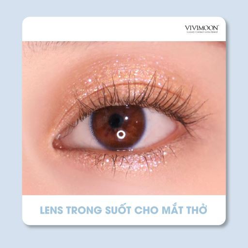 Bộ Kính Áp Tròng Không Màu VIVIMOON Và Nước Ngâm - Lens Cận Trong Suốt