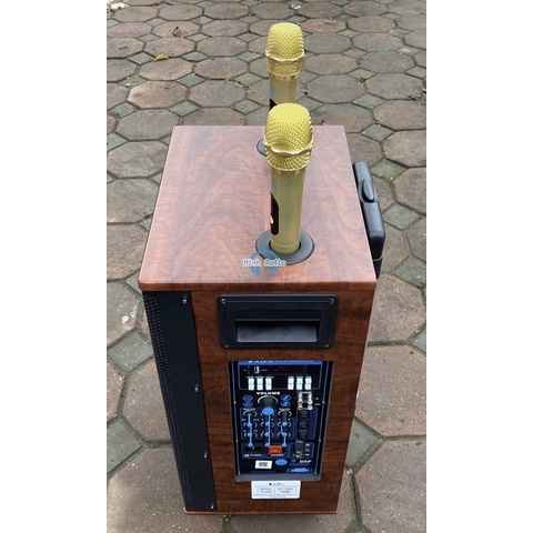 Loa Kéo Bluetooth AZpro AZ-1295A Karaoke Bản 2022 Có Reverb - Bass 30 - Tặng Kèm 2 Micro