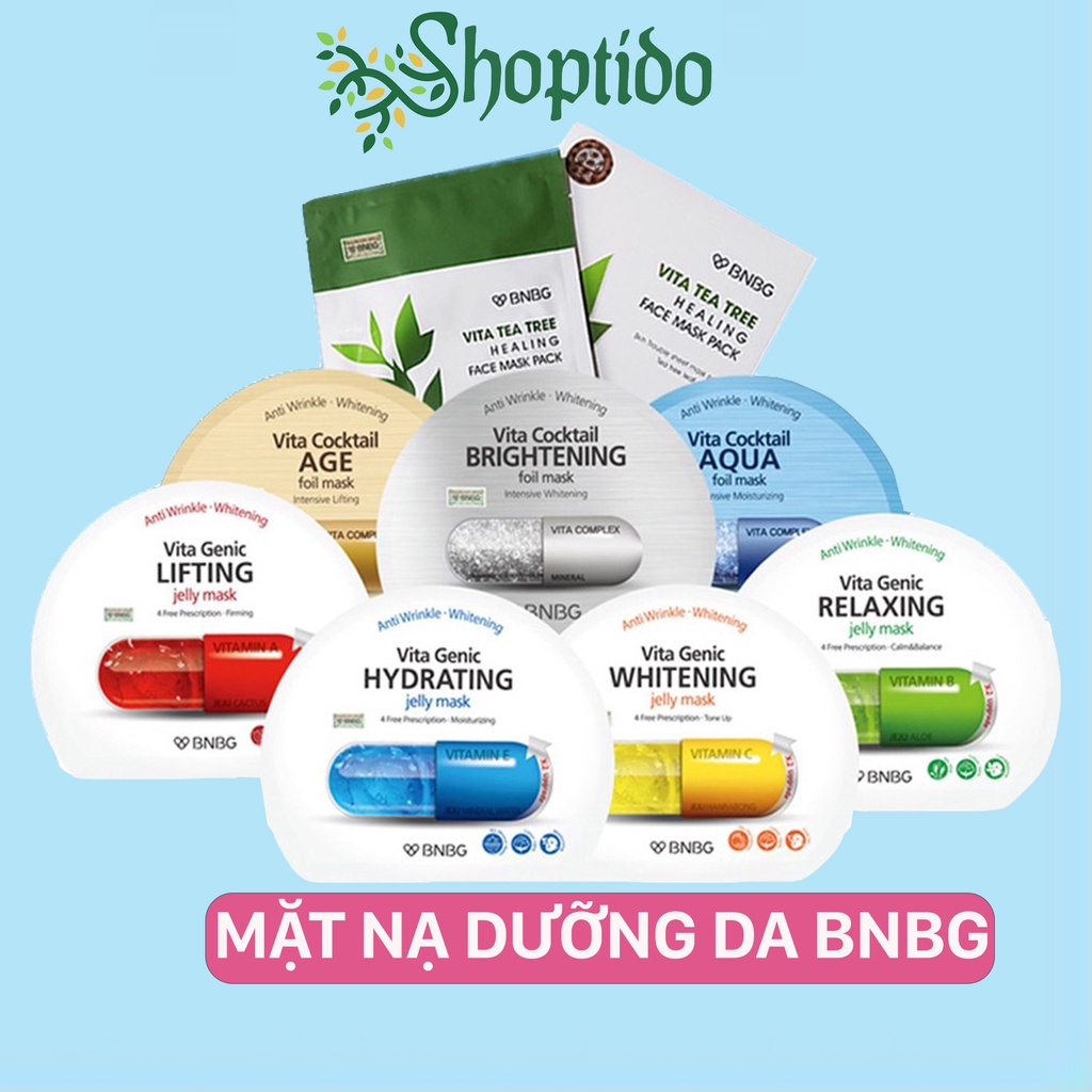 Mặt Nạ BNBG Vita Mask phục hồi, cấp ẩm, nuôi dưỡng da toàn diện 30ml Hàn Quốc Shoptido