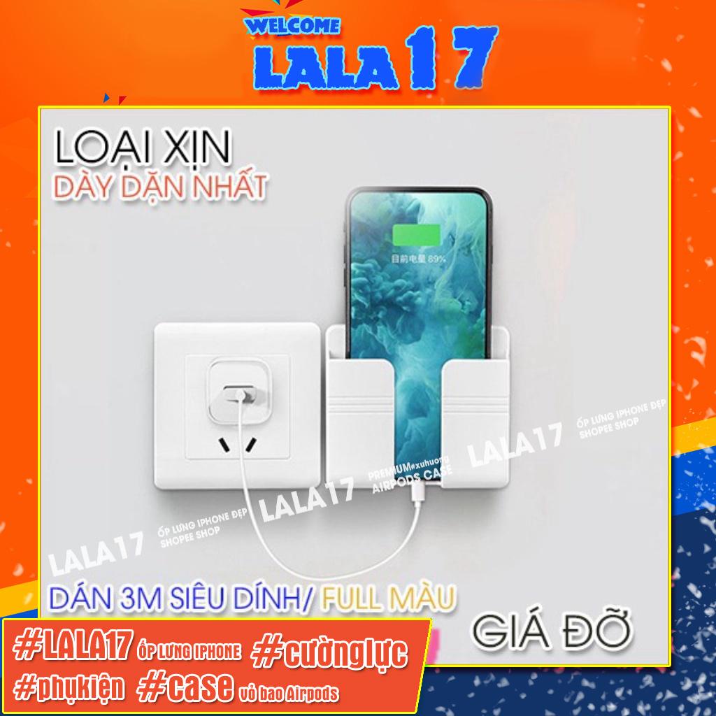 Giá Treo/ Giá Đỡ Sạc Điện Thoại DÁN TƯỜNG Kệ Để Remote - Có Móc Treo Giữ Dây Điện Kẹp Loại Xịn Giá Rẻ nhất 3M - lala17