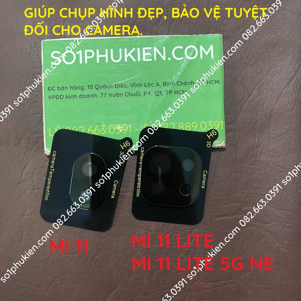 Kính cường lực camera Xiaomi Mi 11 / Mi 11 Lite /mi 11 lite 5G NE giúp bảo vệ cam chụp hình đẹp