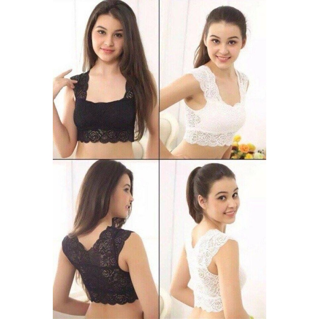 ÁO BRA REN HOA HỒNG CÁNH TIÊN