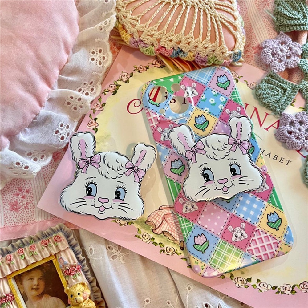 Cod Qipin Giá Đỡ Điện Thoại Hình Hoa Tulip / Mèo / Bướm Hoạt Hình Có Thể Thu Gọn Để Bàn Thông Dụng