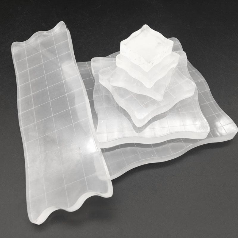 Set 7 Đệm Chặn Tem Trong Suốt Bằng Acrylic Dùng Trang Trí Sổ Tay DIY