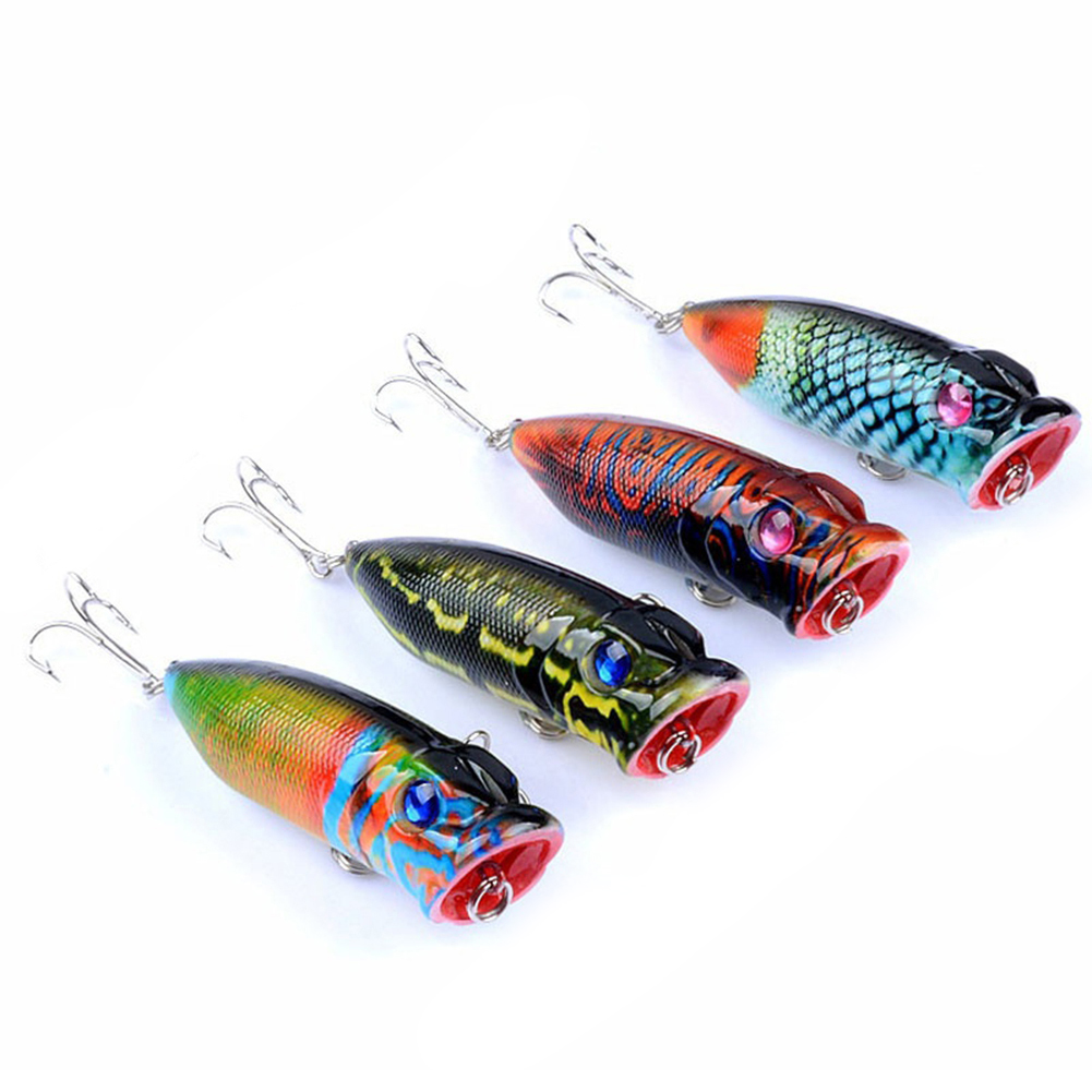 [Re]Fishing Lures Topwater Floating Popper Hooks Bait Helpful Fishing Tackle Tool