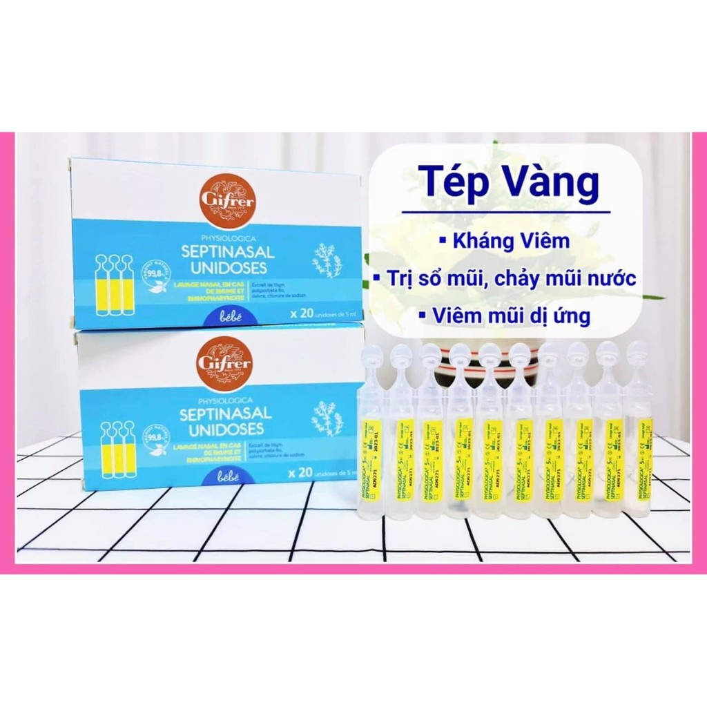 Nước muối sinh lý Pháp Gifrer 1 hộp 20 ống