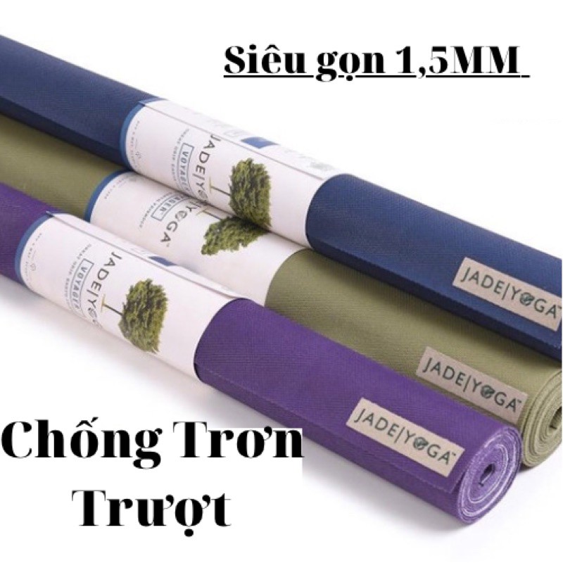 Thảm Yoga Du Lịch Gấp Gọn JADE VOYEGER- Dày 1.5mm Cao Su Tự Nhiên