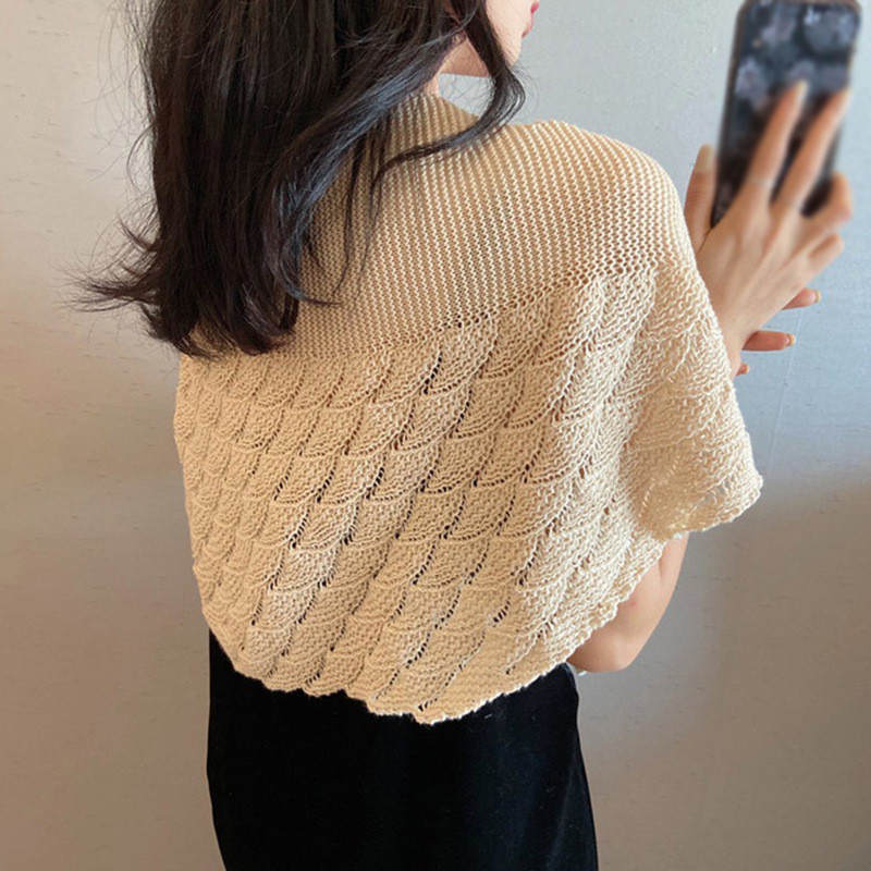 Áo Khoác Cardigan Dệt Kim Màu Trơn Thời Trang Cho Nữ