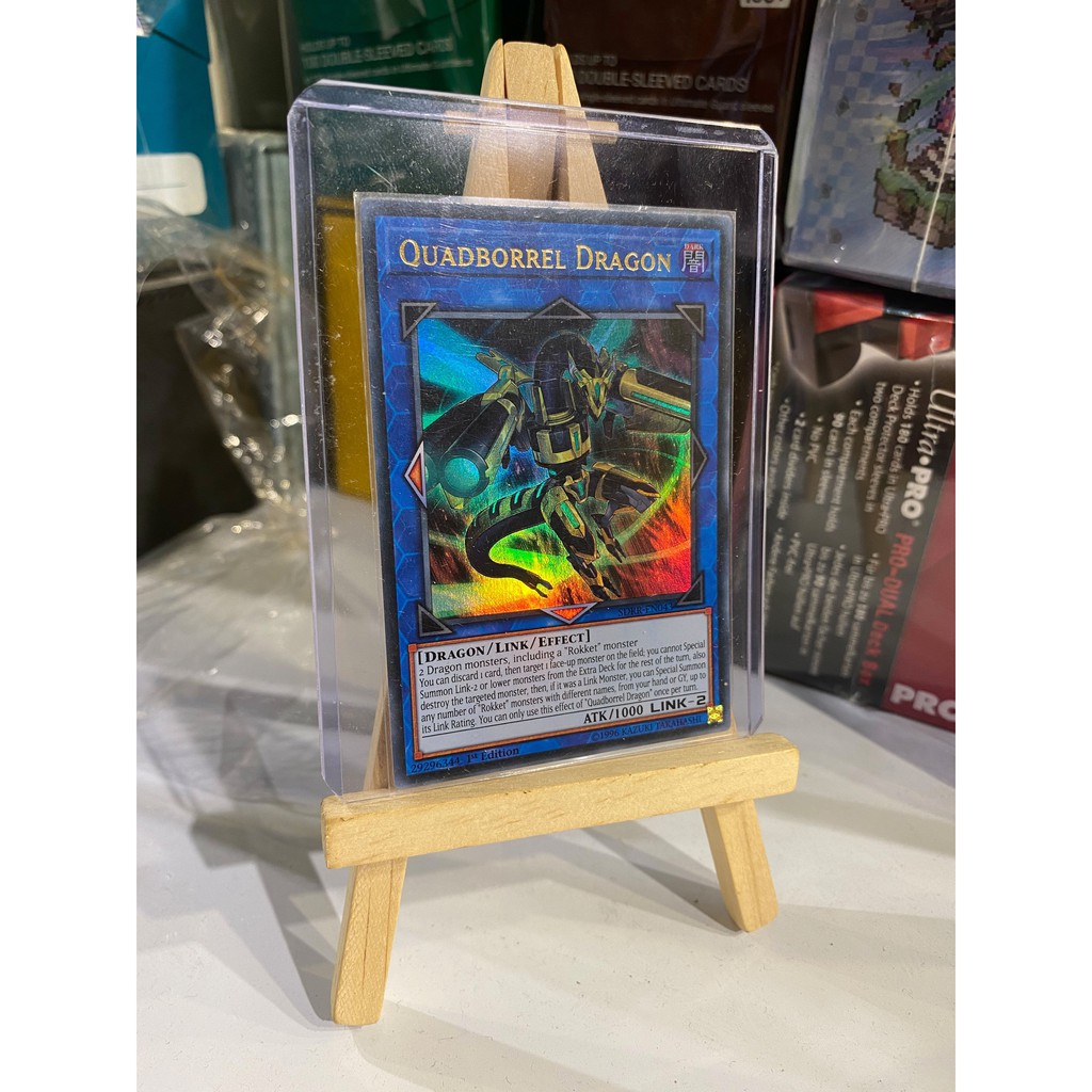 Lá bài thẻ bài Yugioh Quadborrel Dragon - Ultra Rare - Tặng bọc bài nhựa bảo quản