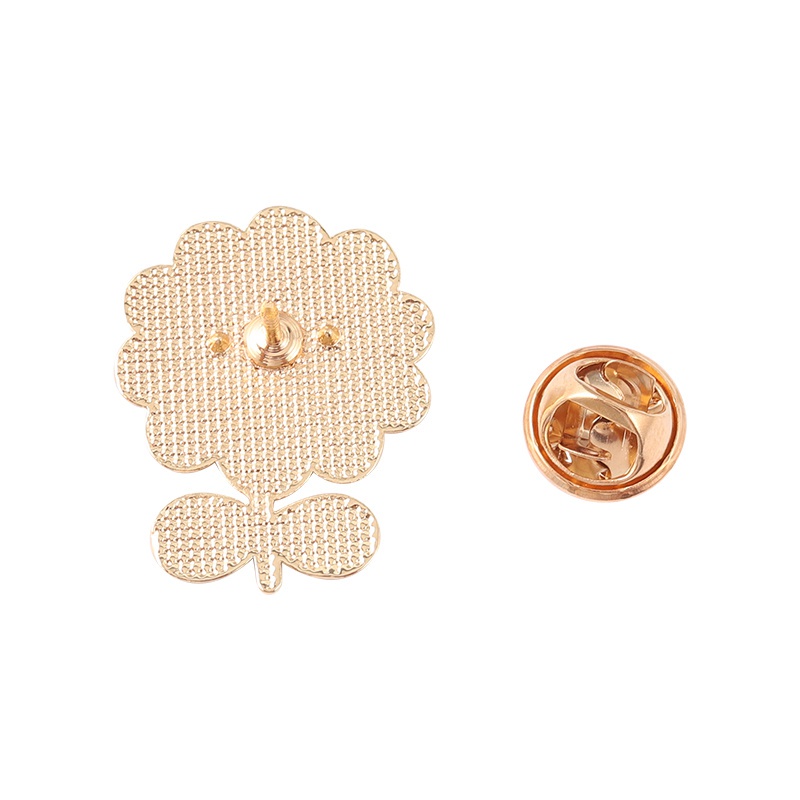 Ghim cài áo tráng men kiểu dáng hình hoa hướng dương thời trang