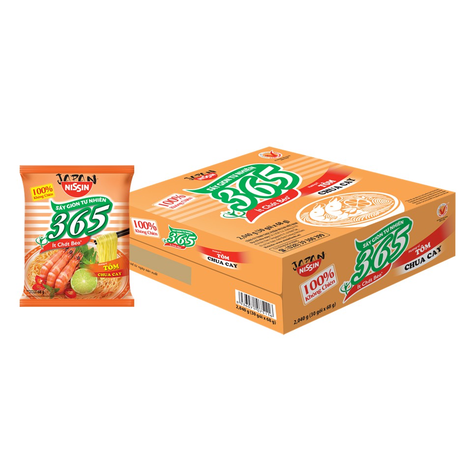 Mì 365 Tôm Chua Cay - Thùng 30 gói
