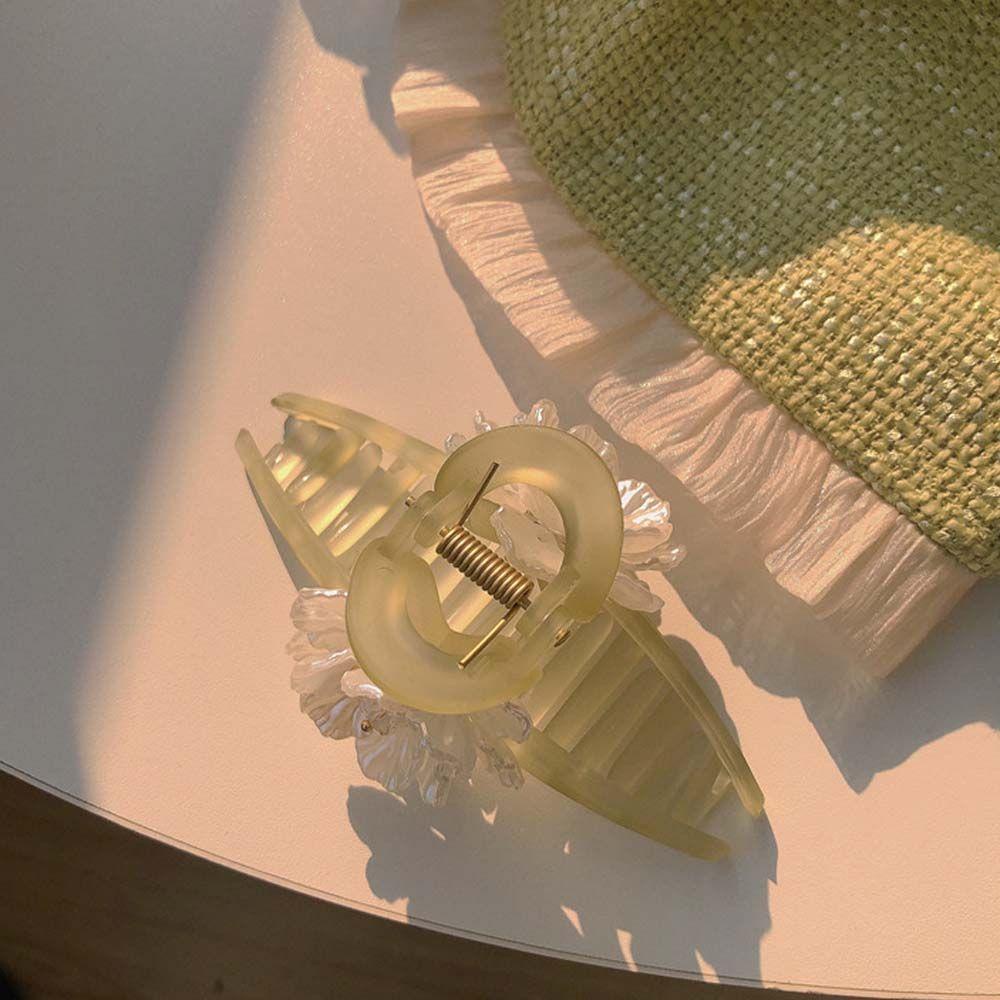 IVORY Kẹp Tóc Càng Cua Hình Cá Mập Bằng Acrylic Kiểu Retro Nhật Hàn Dễ Thương