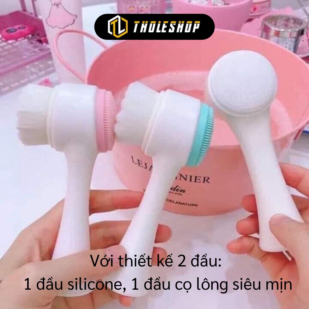 Cọ Rửa Mặt GIGAHOME Dụng Cụ Rửa Mặt 2 Đầu Silicone Và Lông Làm Sạch Bụi, Tẩy Tế Bào Chết 4759