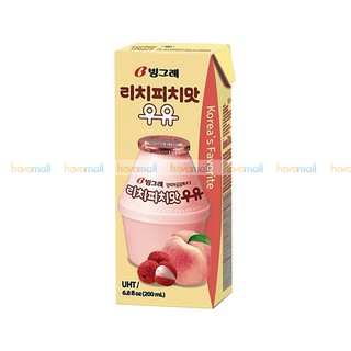 [DATE MỚI NHẤT] Sữa Vị Đào&Vải Binggrae Hộp 200ml