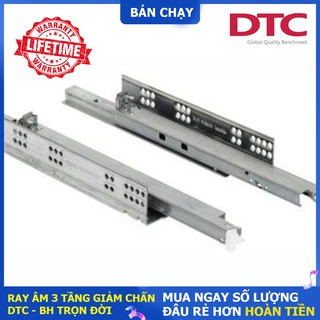 Ray âm 3 tầng giảm chấn DTC + kèm bộ tay khóa - 1 cặp