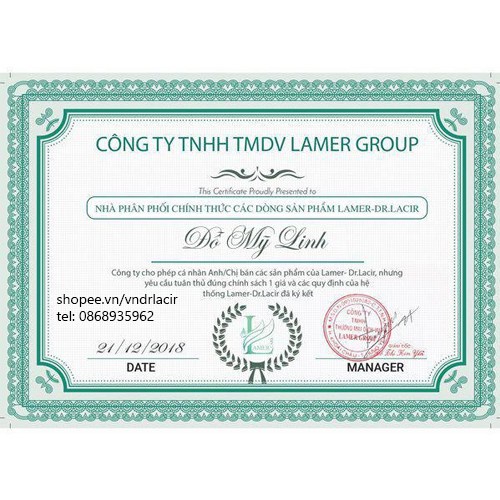 Gel nghệ giảm thâm Lamer Dr Lacir chính hãng