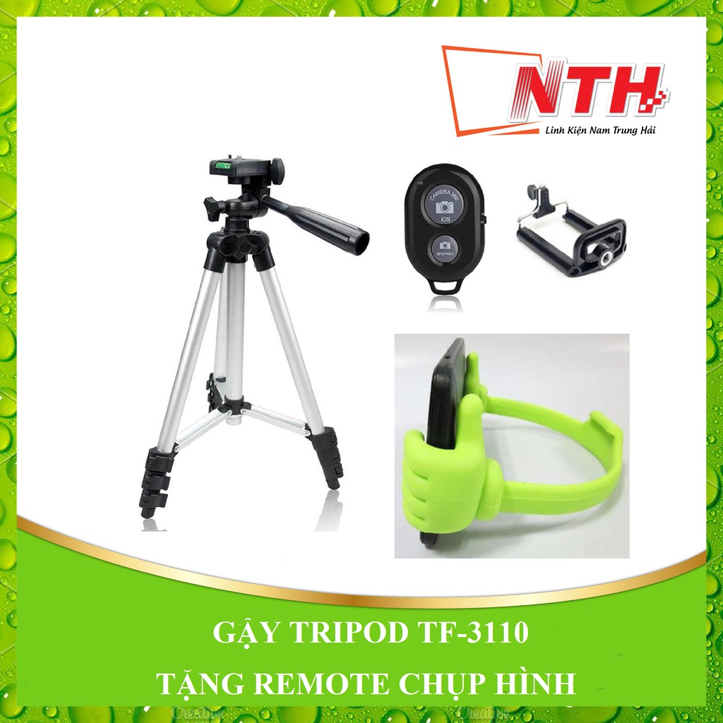 [Tặng remote + giá đỡ cánh tay] Gậy tripod 3 gậy TF-3110