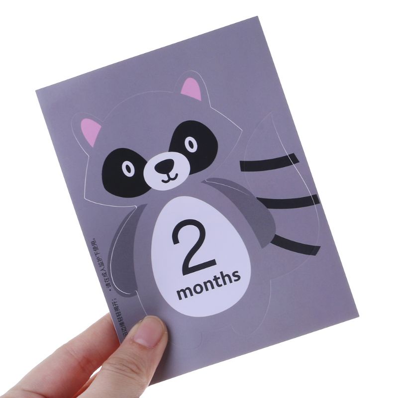Set 14 Miếng Dán Ghi Âm Theo Tháng Làm Phụ Kiện Chụp Ảnh Cho Mẹ Bầu / Bé Sơ Sinh