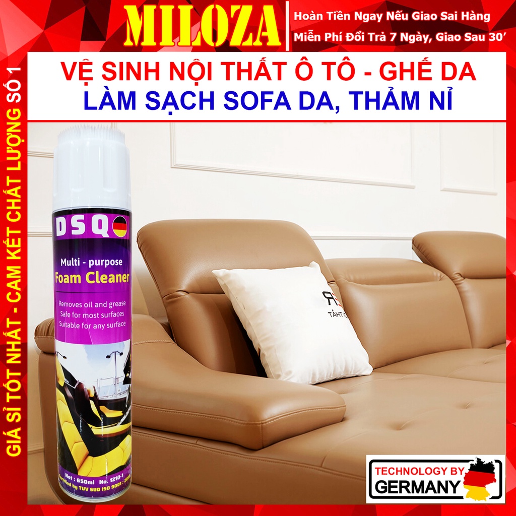 Vệ Sinh Ghế Da, Sofa - Dung Dịch Lau Bàn Ghế, Gương Kính, Tivi, Tủ Lạnh, Đồ Điện Tử, Nội Thất - DSQ FOAM
