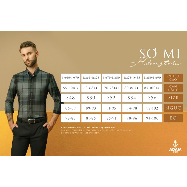 ÁO SƠ MI NAM ADAM STORE TRẮNG SMT