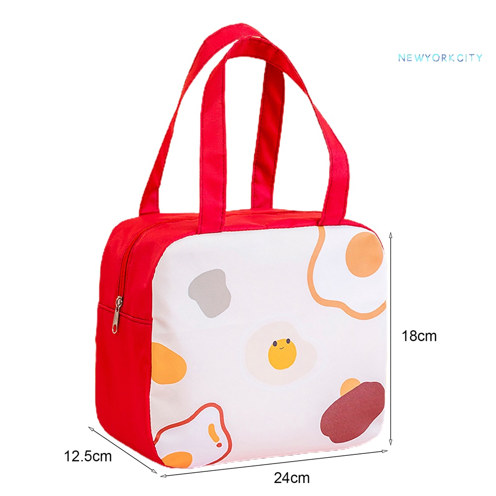Túi Đựng Hộp Cơm Trưa NYC Chống Nước Cách Nhiệt In Họa Tiết Hoạt Hình Dung Tích Lớn