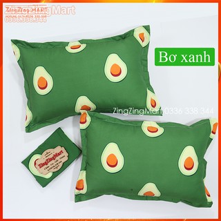 [Sale Đặc Biệt] Vỏ gối nằm bơ xanh chất poly cotton, Áo gối có khóa kéo chắc chắn (Được lựa mẫu)