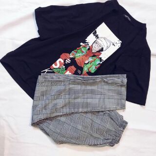 Quần baggy kẻ caro