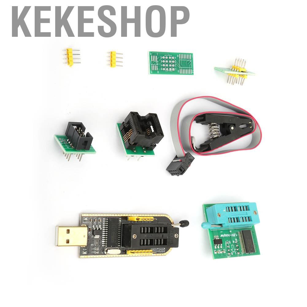 Kekeshop CH341A USB Programmer + SOP8 Test Clip 1.8V Adapter to DIP8 Converter Module