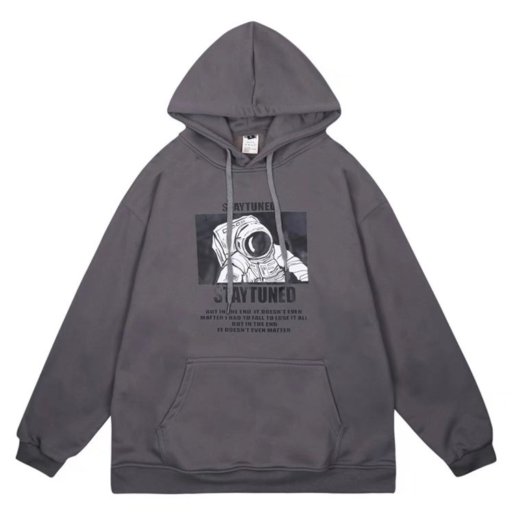 Áo Hoodie Cổ Tròn Tay Dài Dáng Rộng In Hình Phi Hành Gia NASA 6 Màu Lựa Chọn