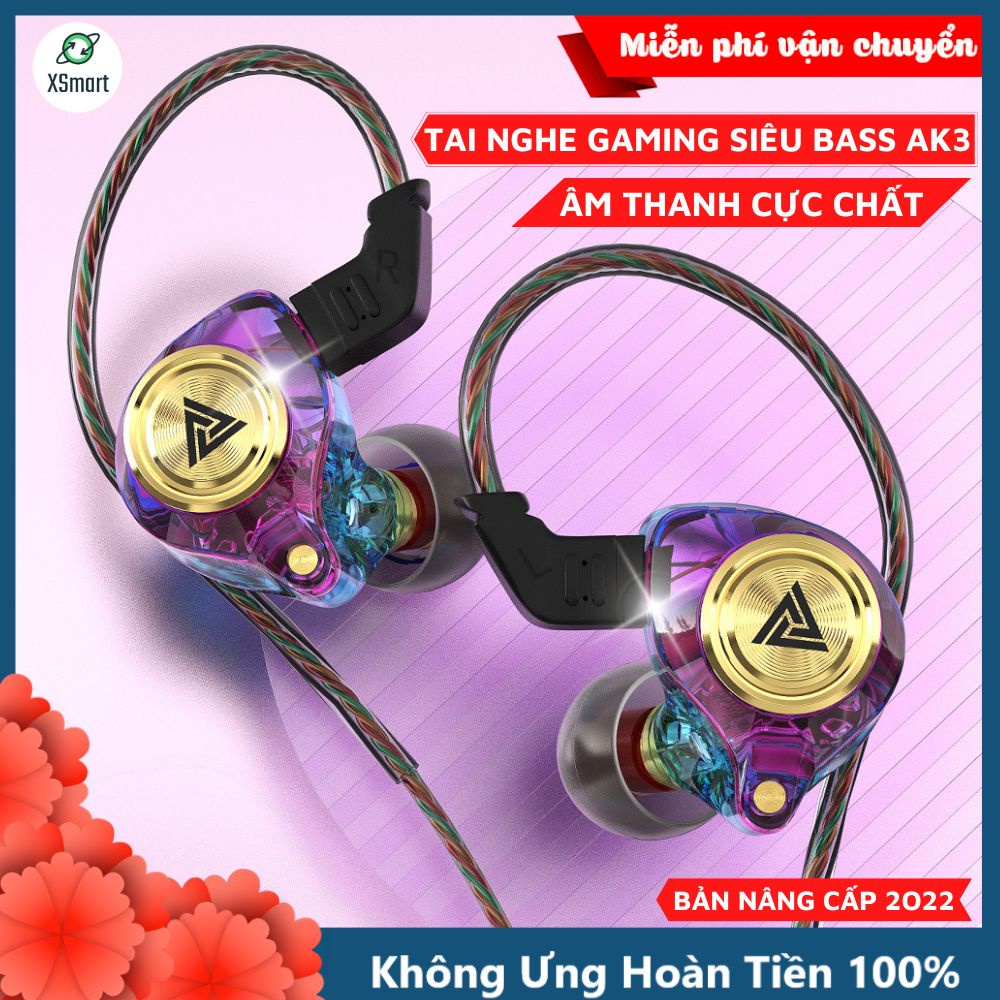 Tai Nghe Nhét Tai Có Dây QKZ AK3 Jack 3.5mm Có Micro Sử Dụng Cho Điện Thoại Laptop Máy Nghe Nhạc Bản Nâng Cấp 2022